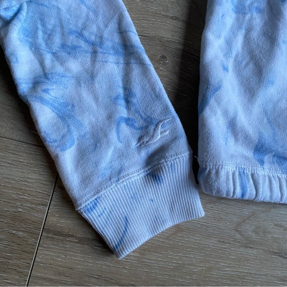 Hollister crewneck crop top long sleeve pullover tie dye soft lounge wear - Picture 3 of 8